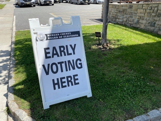 Signs in Garfield for 2024 primary election early in-person voters.