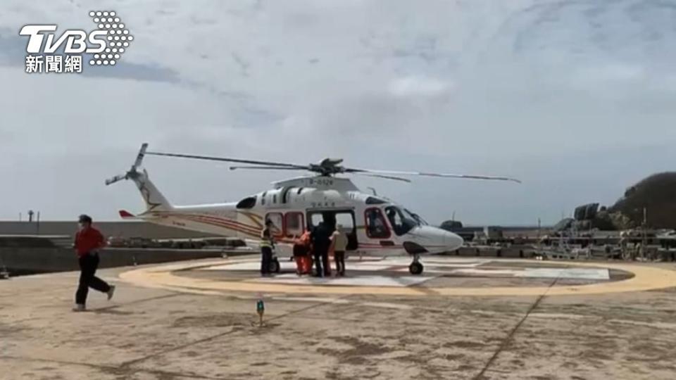 澎湖駐地醫療直升機凌天航空。（圖／TVBS）