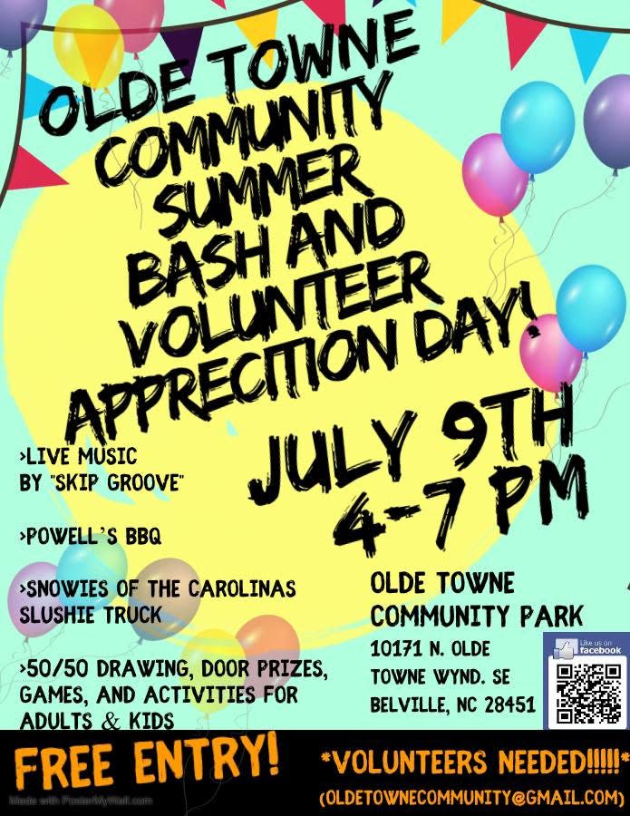 Olde Towne will hold a community summer bash on Saturday, July 9.