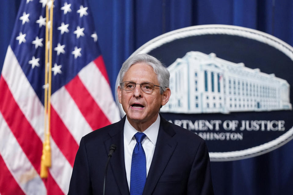 U.S. Attorney General Merrick Garland announces the appointment of Special Counsel David Weiss in the ongoing investigation of Hunter Biden, son of U.S. President Joe Biden, during a brief statement at the Justice Department in Washington, U.S., August 11, 2023. REUTERS/Bonnie Cash
