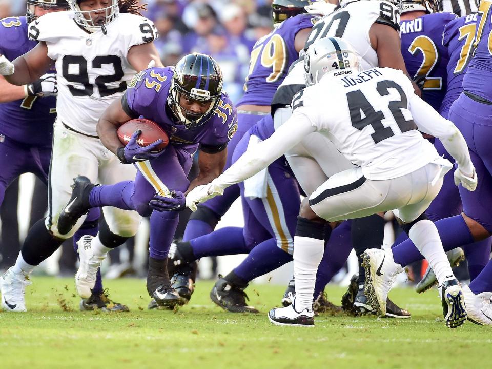 Gus Edwards and the Baltimore Ravens are pushing hard for the AFC North title