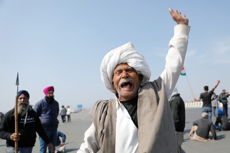 Protest against farm laws in New Delhi