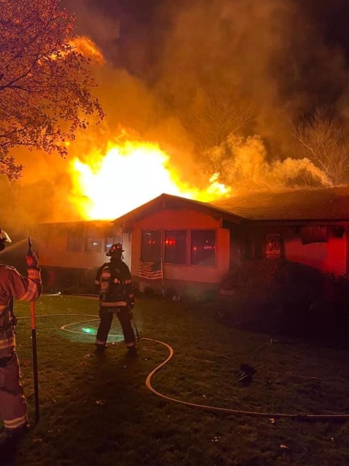 Image: Fire In Rockland Rockland volunteer firefighter battle recent blaze in Valley Cottage. (Photo: Rockland fire Training Center)