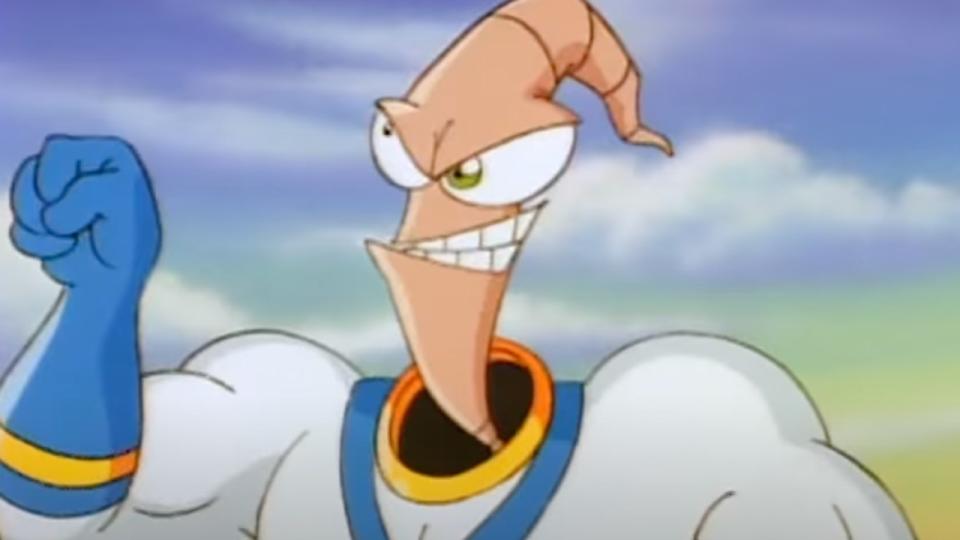 Earthworm Jim smiling