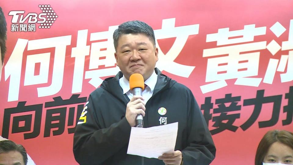 余天雖然退選，但何博文仍贏得艱辛。（圖／TVBS）