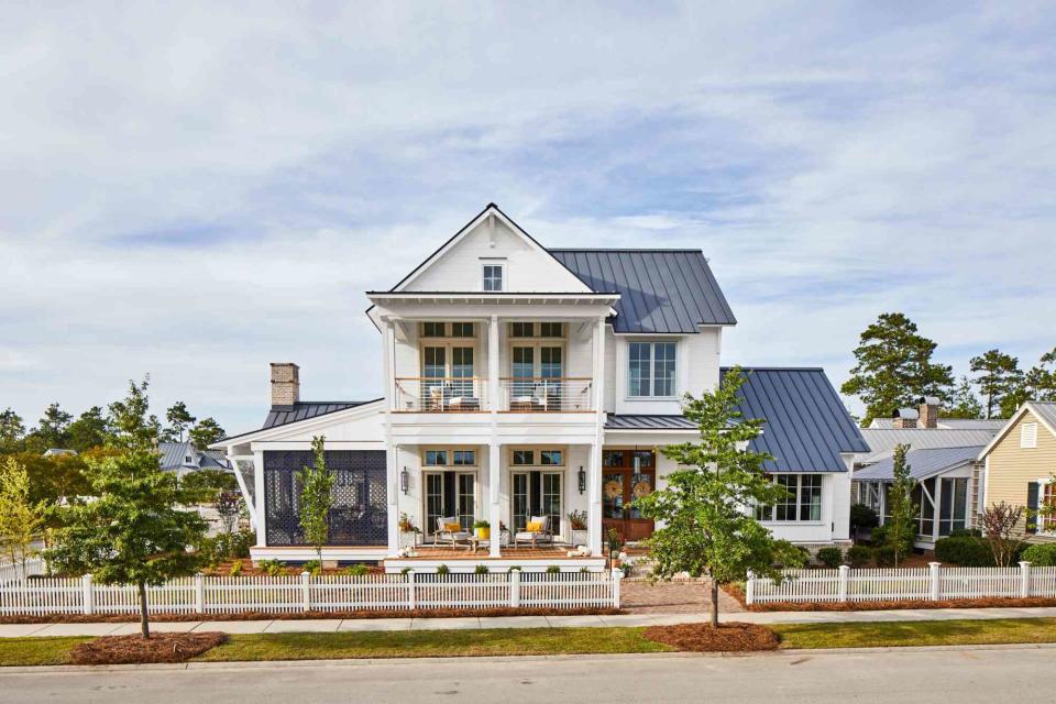 PHOTOGRAPHY BY LAUREY W. GLENN; STYLING BY KENDRA SURFACE At first glance, the James Hardie Artisan Shiplap Siding reads like traditional siding, but it’s actually laid much flatter for a more contemporary look.