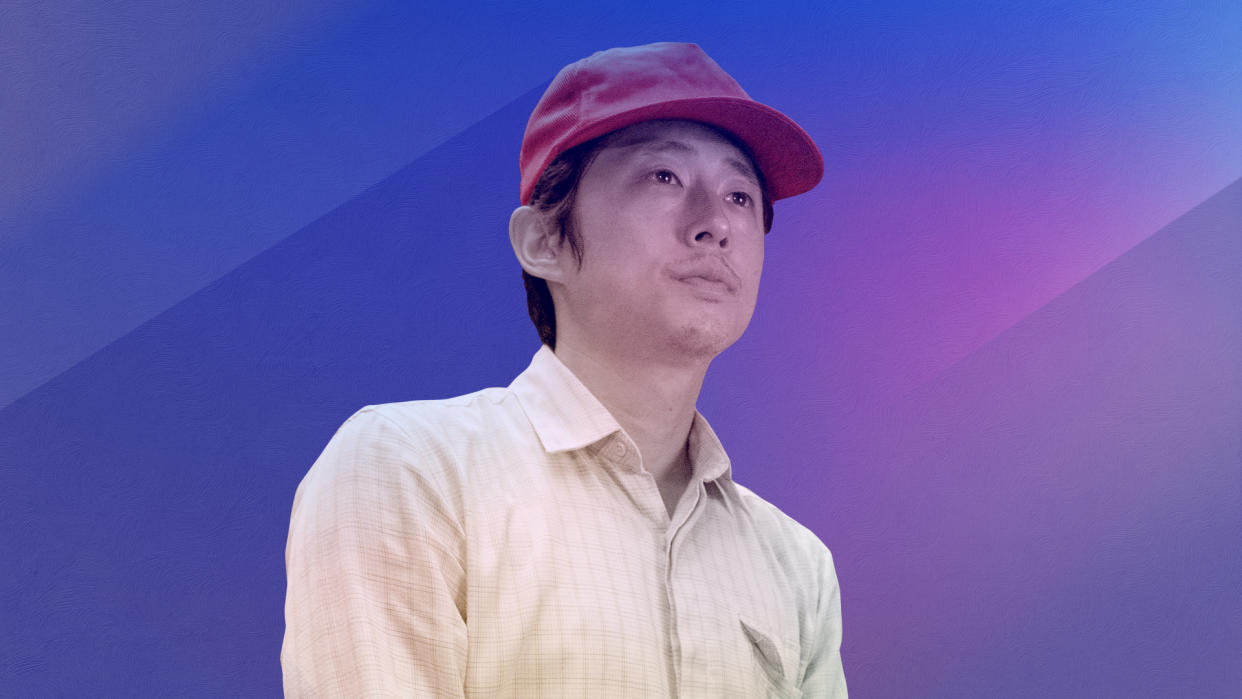 "Minari," starring Steven Yeun, is now available on VOD platforms. (Photo: Illustration: DeAndria Mackey/HuffPost; Photos: A24)