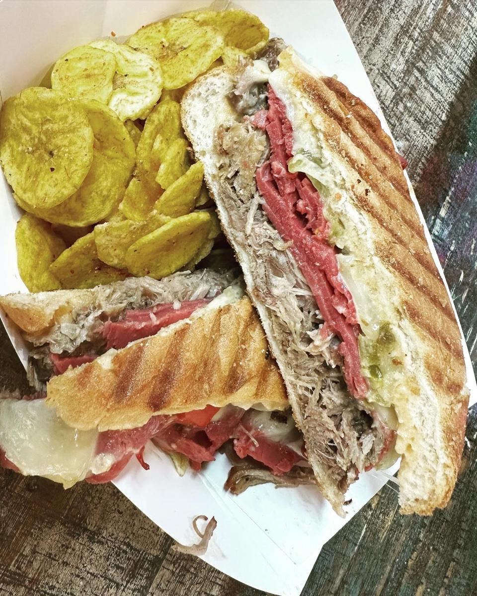 The Cuban Reuben at Palavano Cubano in Garage Food Hall.