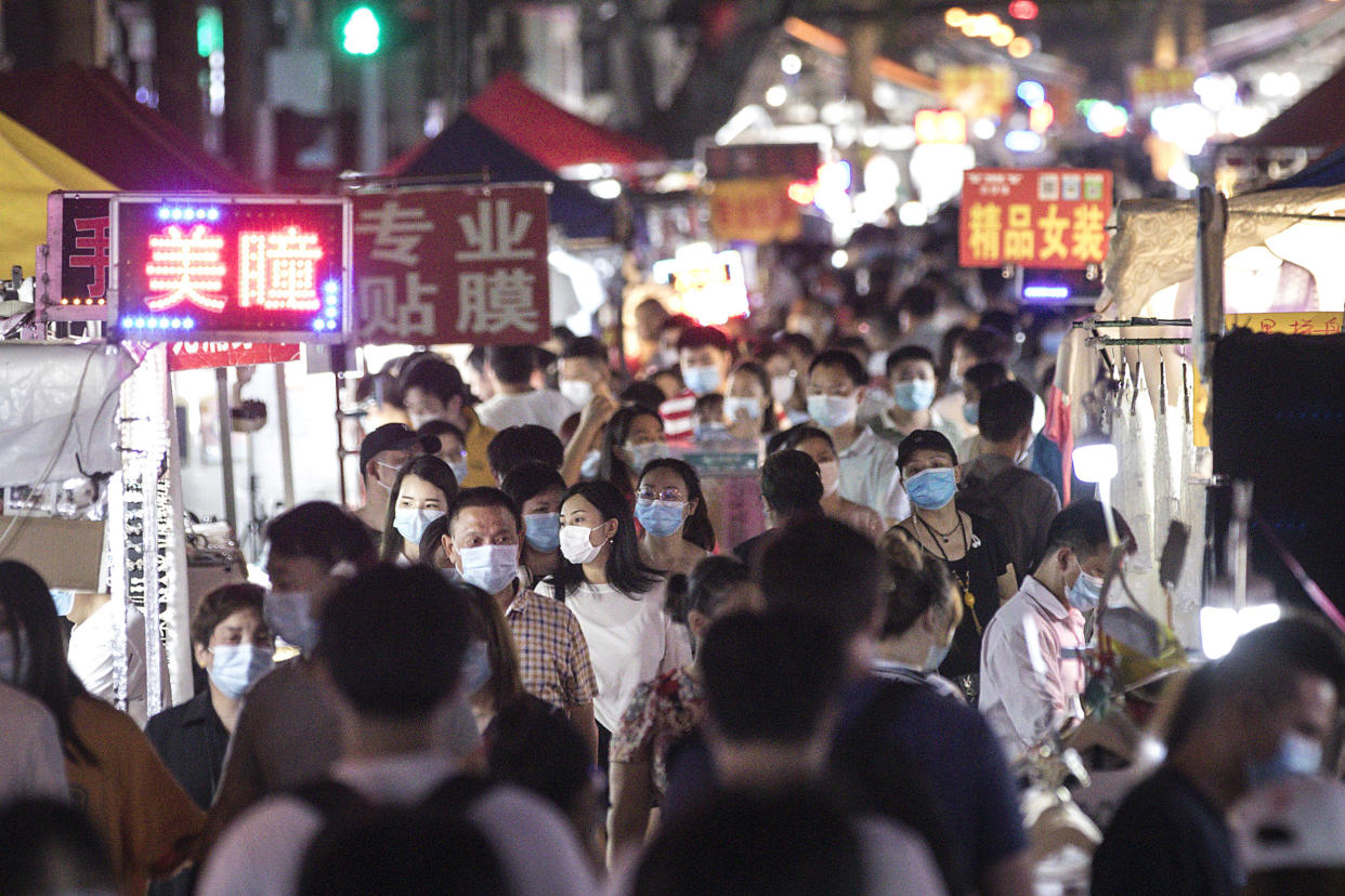 Image: Wuhan's Baocheng Road in June last year. (Getty Images file)