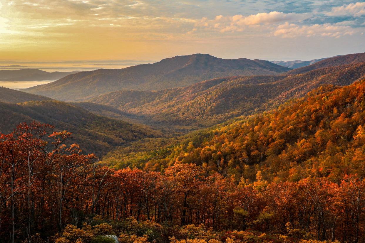 Fall colors are in full bloom in Shenandoah National Park, parts of which are along the Appalachian Trail.