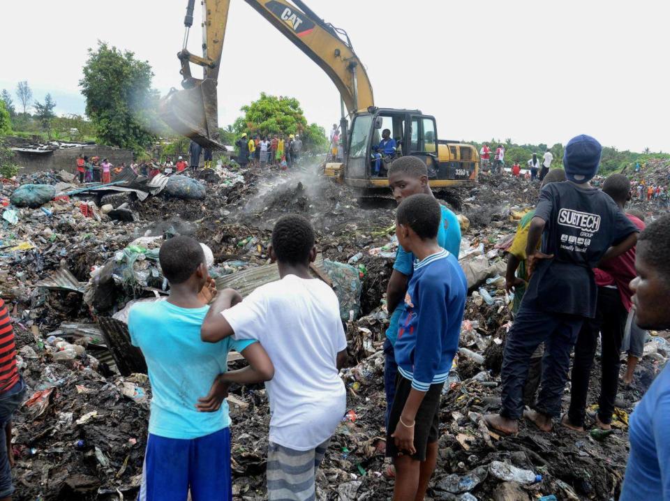 Heavy machinery was brought in to help with the search (EPA)