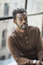 William Jackson Harper poses for a portrait in New York on Monday Oct. 25, 2021. In the second season of HBO Max’s “Love Life," Harper takes over the lead role as Marcus Watkins, a man who must pick up the pieces after his marriage falls apart. (Photo by Matt Licari/Invision/AP)