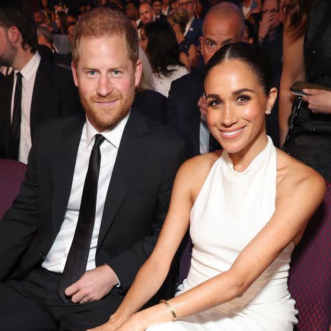 <p>Kevin Mazur/Getty</p> Prince Harry and Meghan Markle