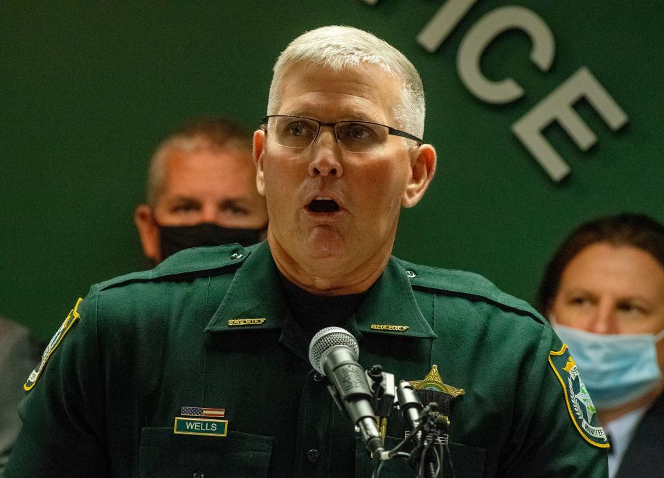 Manatee County Sheriff Rick Wells announces the arrests of three individuals in connection with the 2006 murder of Amber Woods, 16, of Hardee County.