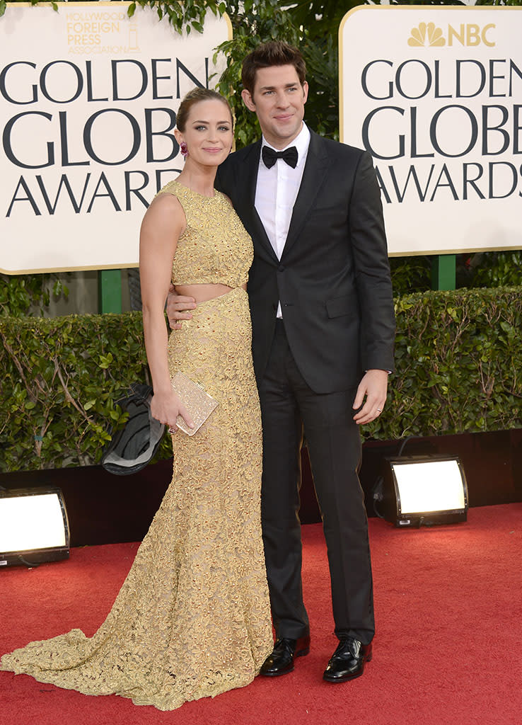 NBC's "70th Annual Golden Globe Awards" - Arrivals: Emily Blunt and John Krasinski