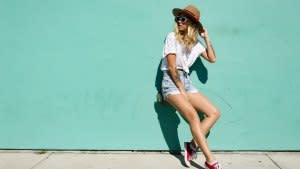 Flattering-Summer-Shorts-Stock-Photos