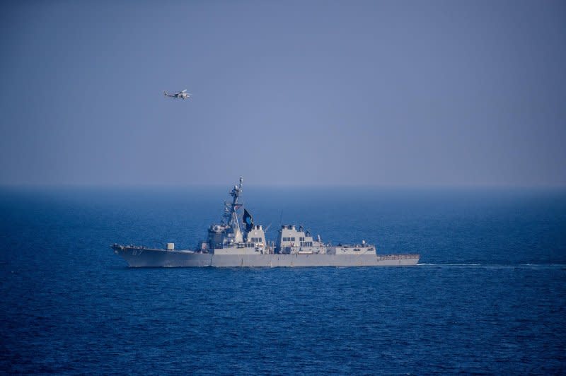 Earlier in the week, the U.S. Navy destroyer USS Mason shot down a Houthi drone while escorting a Norwegian chemical tanker in the southern Red Sea.

File Photo by PFC3 Samantha Alaman/U.S. Navy/UPI