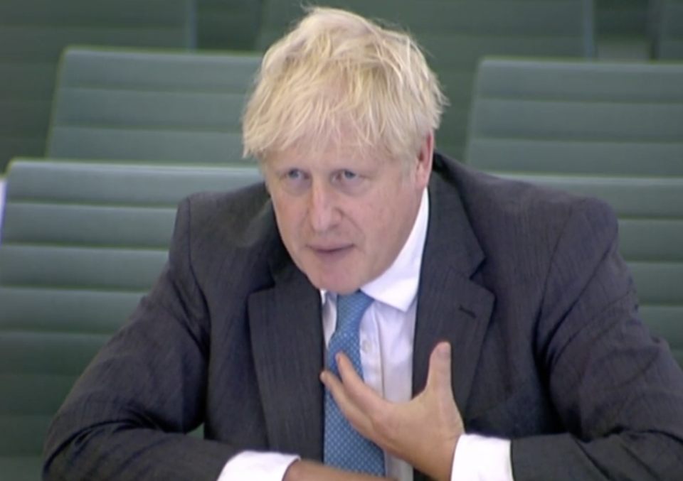 Boris Johnson told the liaison committee a second lockdown would be 'completely wrong'. (Parliamentlive.tv)