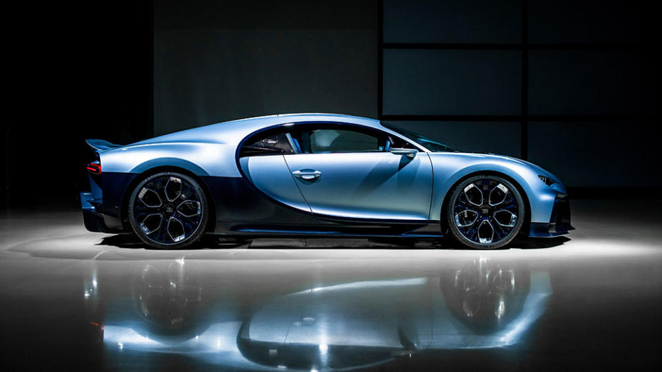 The Bugatti Chiron Profilée from the side
