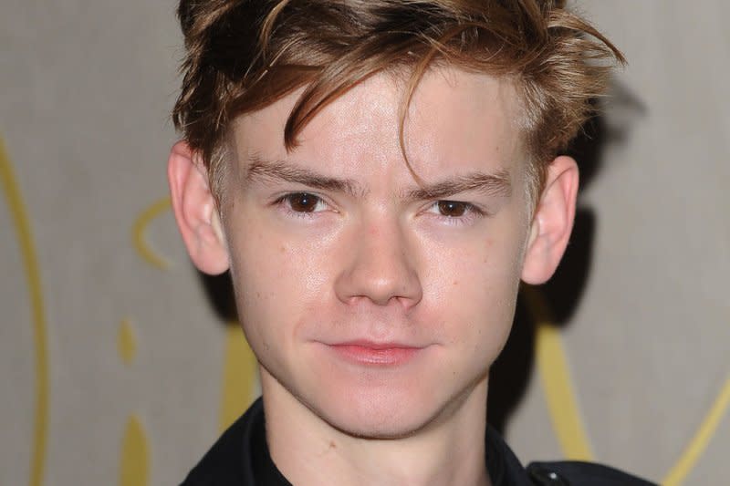 Thomas Sangster attends the Burberry Festive Film Premiere at Burberry Regent Street in London in 2015. File Photo by Paul Treadway/UPI