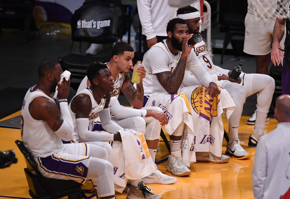 The Lakers have been replaced as the betting favorite in the West. (Photo by Keith Birmingham/MediaNews Group/Pasadena Star-News via Getty Images)