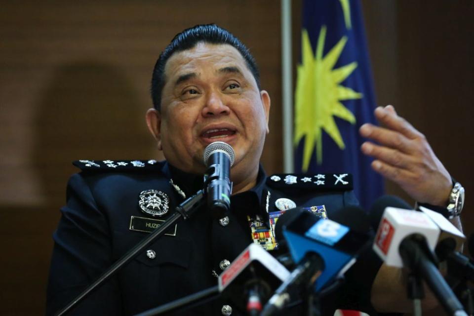 Bukit Aman Criminal Investigation Department (CID) director Datuk Huzir Mohamed speaks during a press conference in Kuala Lumpur September 30, 2020. — Picture by Yusof Mat Isa