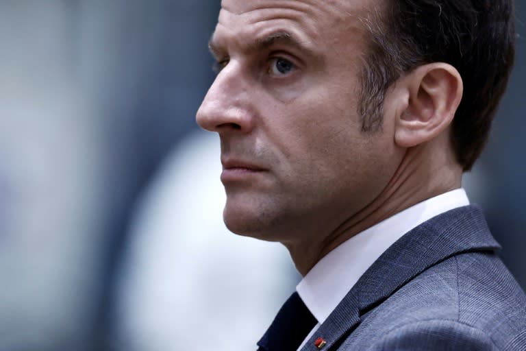 'We will do everything to avoid a conflagration,' said Macron (Sameer Al-Doumy)