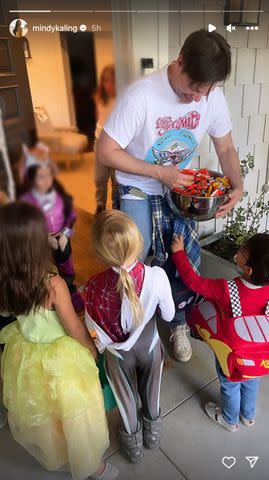 <p>Mindy Kaling/ Instagram</p> Mindy Kaling's kids trick-or-treating