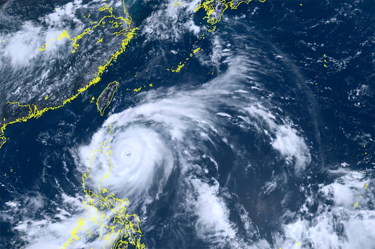 This satellite image taken by Himawari-8, a Japanese weather satellite, and provided by National Institute of Information and Communications Technology, shows Typhoon Doksuri near the northern Philippines Tuesday (AP)