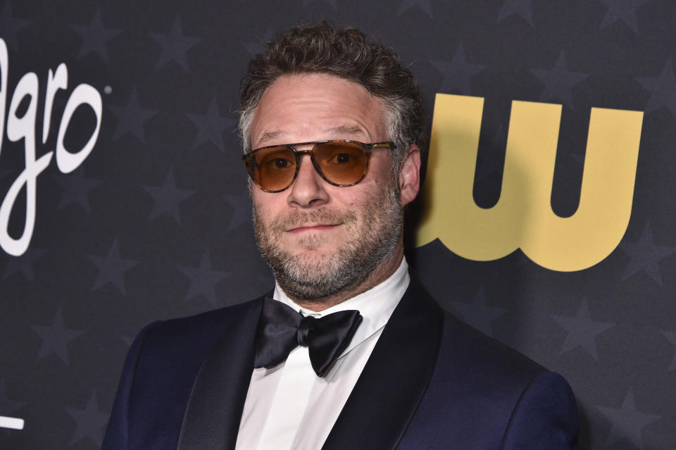 Seth Rogen at the 29th Critics' Choice Awards held at the Barker Hangar on January 14, 2024 in Santa Monica, California.  (Photo by Gregg DeGuire/Variety via Getty Images)