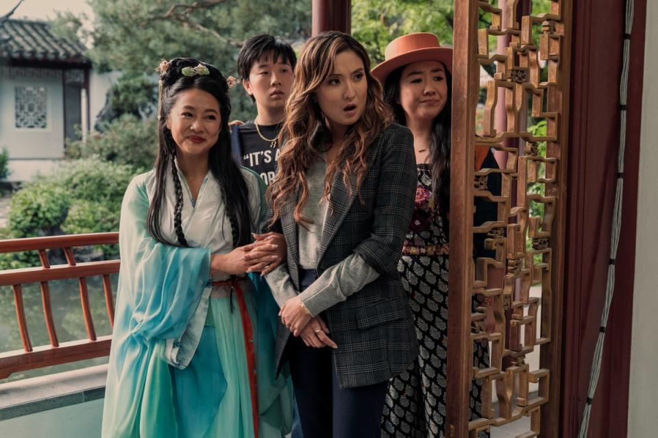 Stephanie Hsu, Sabrina Wu, Ashley Park and Sherry Cola in Joy Ride (Ed Araquel/Lionsgate)
