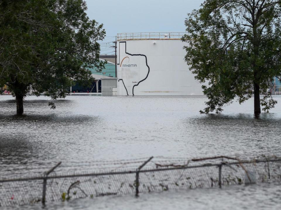 The plant was shut down some time before Harvey made landfall on the Texas coast (AP)