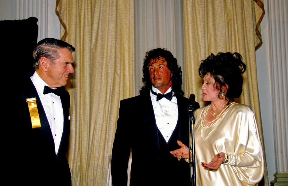 Stallone & Son With Allen At Touchdown Club Awards Dinner