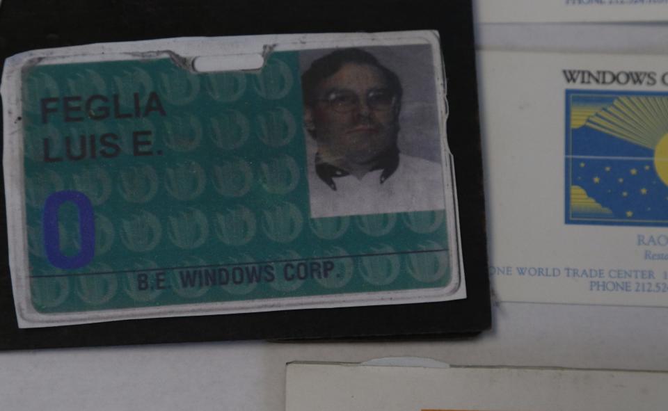 A security card for Luis Feglia when he worked at Windows on the World in the World Trade Center in September 2001 but wasn’t in the building at the time of the attack on September 11. He now works in real estate on Long Island.