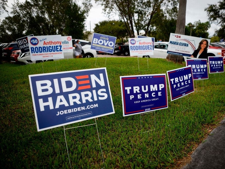 Trump Biden signs