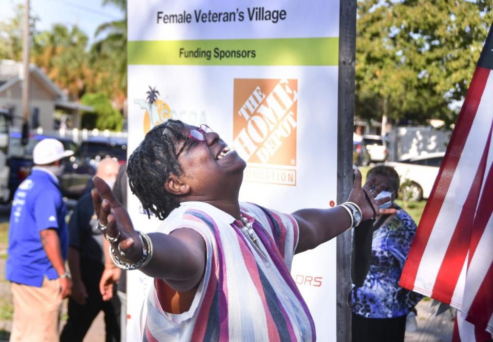 Veteran Lisa Stinson got the keys to her Habitat for Humanity home in Cocoa in August 2020.