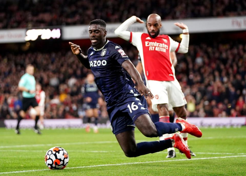 Aston Villa’s Axel Tuanzebe has struggled for minutes under Steven Gerrard. (Zac Goodwin/PA) (PA Wire)