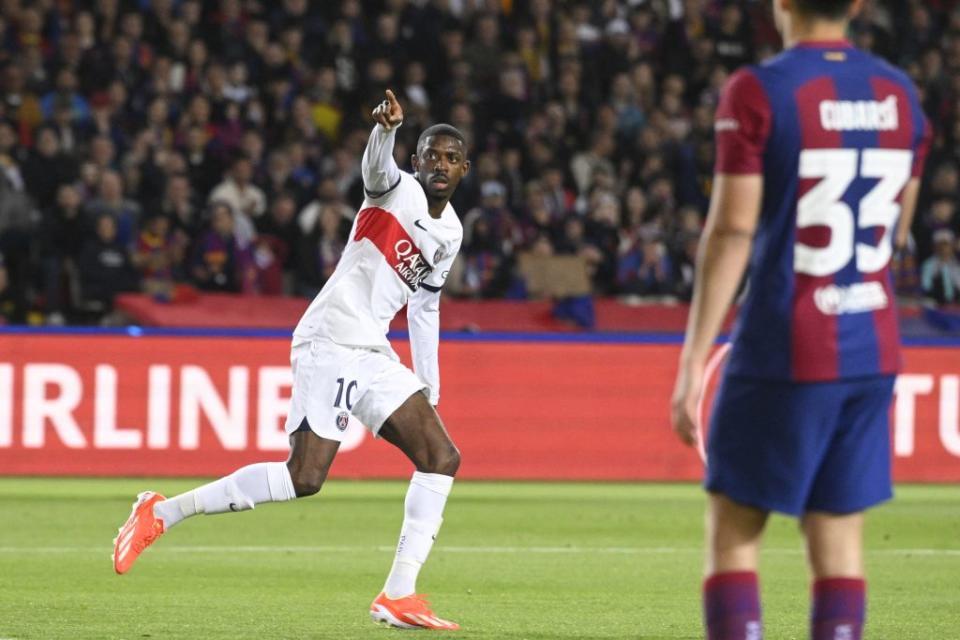 Dembele left Barça for PSG last year. (Photo by JOSEP LAGO/AFP via Getty Images)