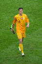 WARSAW, POLAND - JUNE 08: Wojciech Szczesny of Poland is sent off after fouling Dimitris Salpigidis of Greeceduring the UEFA EURO 2012 group A match between Poland and Greece at The National Stadium on June 8, 2012 in Warsaw, Poland. (Photo by Shaun Botterill/Getty Images)