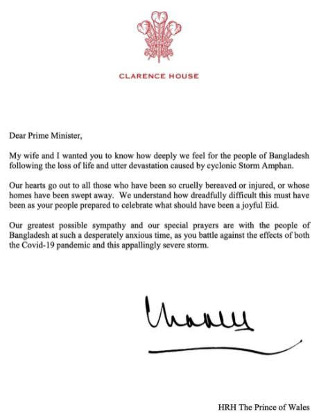 clarence-house-statement-bangldesh