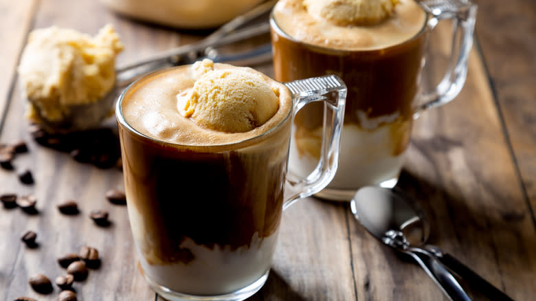 Frozen affogato cocktail