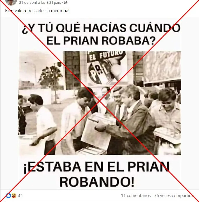 <span>Captura de pantalla de una publicación en Facebook hecha el 2 de mayo de 2024 </span>