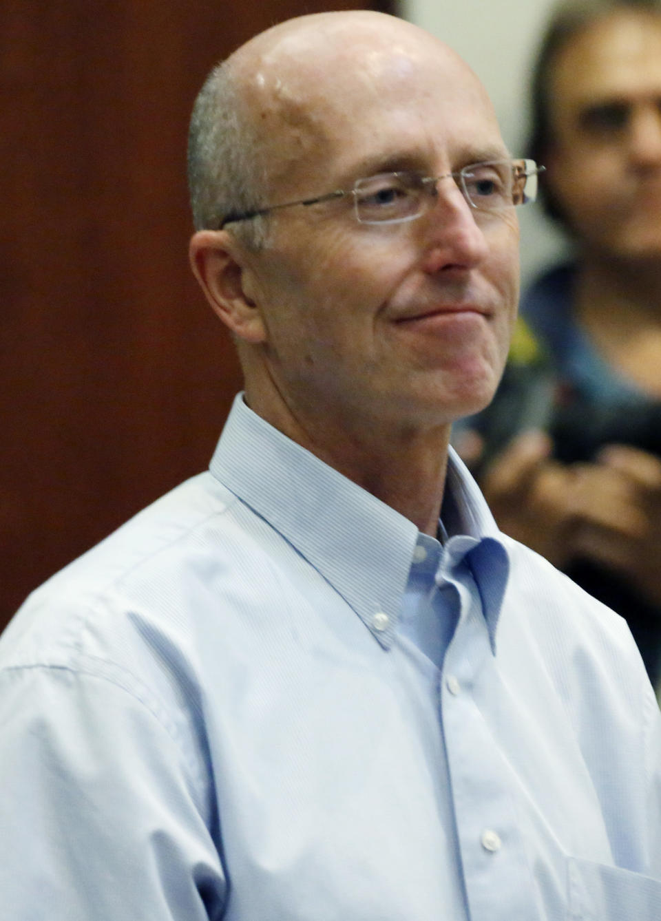 FILE - In this file photo from May 22, 2014, Mark Mayfield appears in court in Madison, Miss. A federal appeals court ruled Wednesday, Aug. 23, 2023, that it would not revive a lawsuit that Mayfield's family filed in 2017 against the Madison mayor and others after Mayfield took his own life in June 2014 as he faced a conspiracy charge based on an accusation that he gave information to people who snuck into a nursing home and photographed the ailing wife of then-U.S. Sen. Thad Cochran. (AP Photo/Rogelio V. Solis, File)