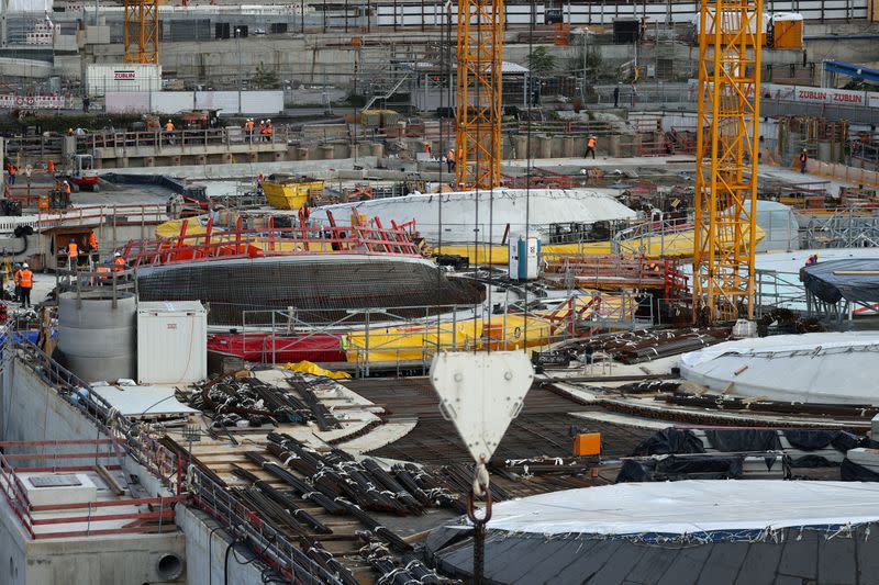 FILE PHOTO: A general view of Stuttgart 21, the new railway station construction site, in Stuttgart