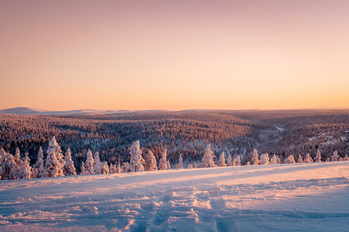 Sunset over part of Finnish Lapland (Getty Images/iStockphoto)