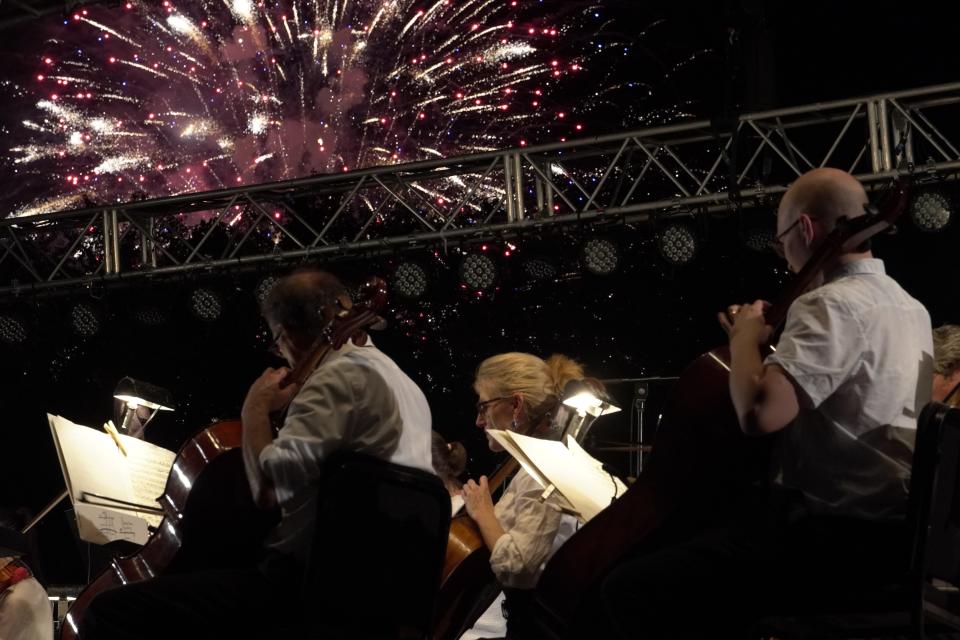 The concert will conclude with the traditional fireworks display.