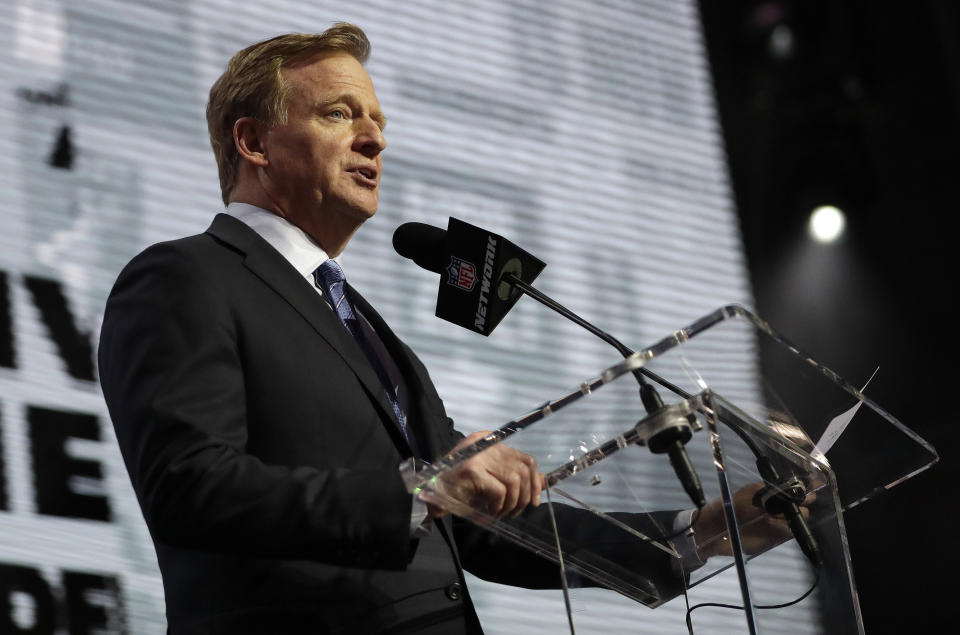 NFL commissioner Roger Goodell will be announcing picks for the draft, as usual. (AP Photo/Mark Humphrey)