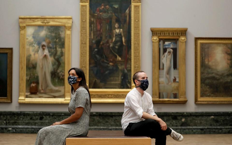 Tate Britain welcomed back socially distanced visitors in July 2020 - and can reopen this May - John Phillips/Getty