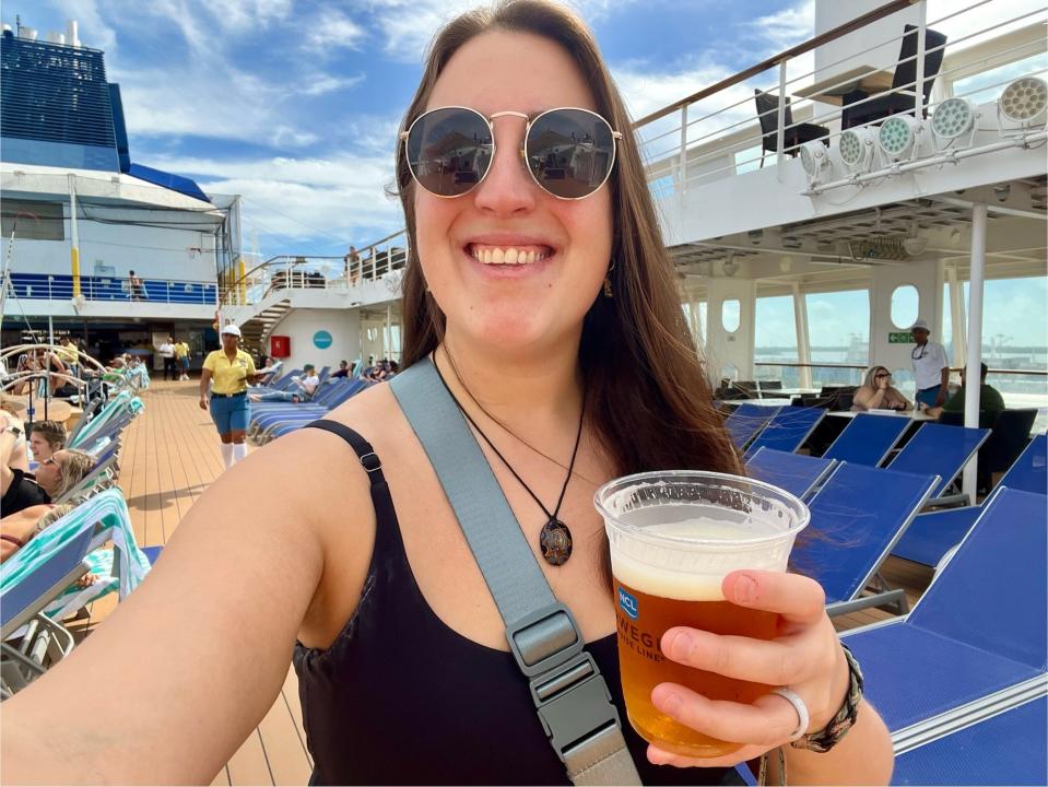 A selfie of the author on the Norwegian Sky.