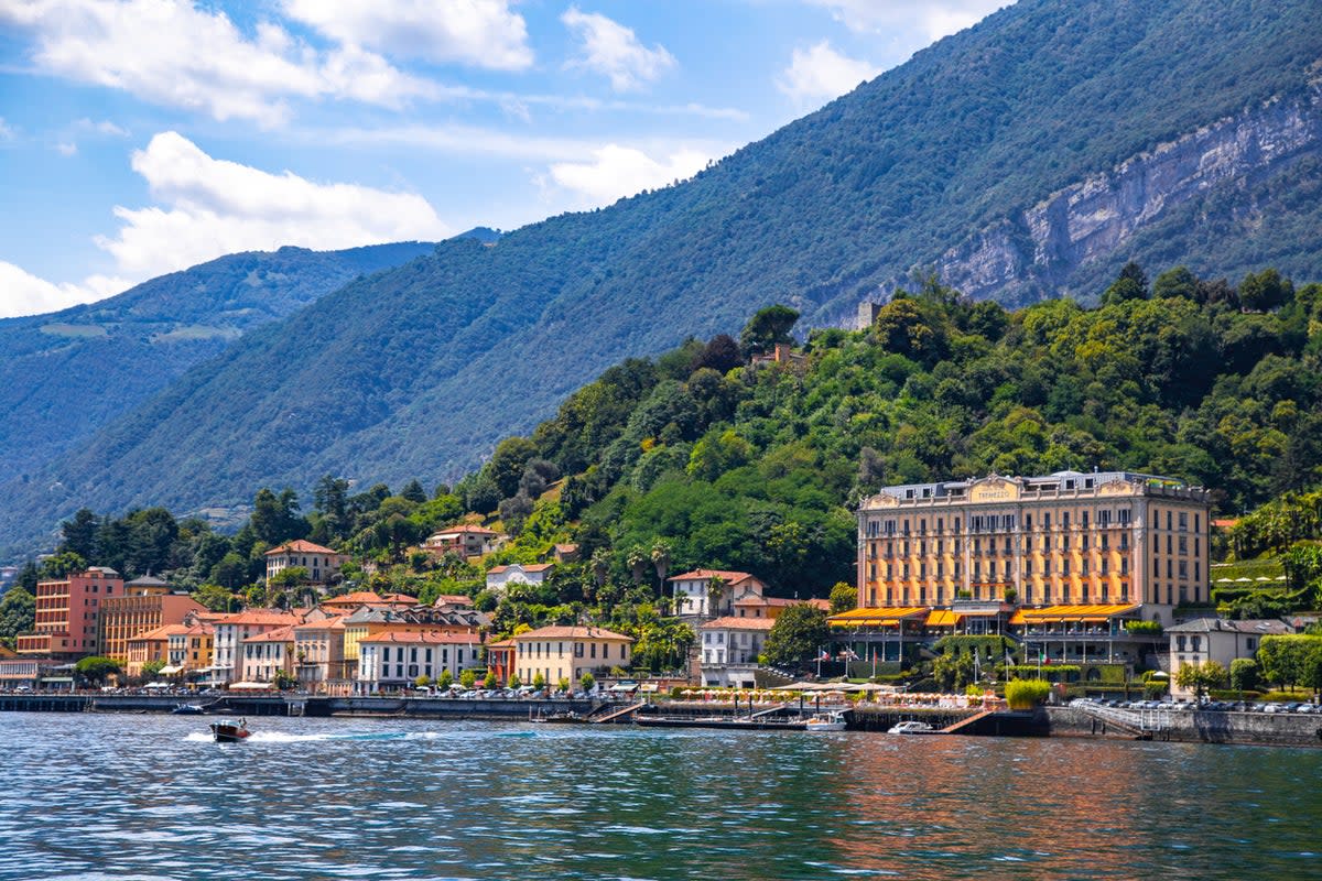 A view of the Grand Hotel Tremezzo (right) and part of Tremezzo village (Getty Images/iStockphoto)